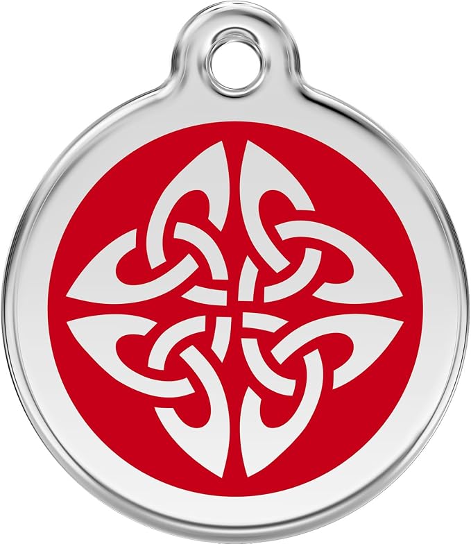 Red Dingo Personalized Tribal Arrows Pet ID Dog Tag (Large Red)