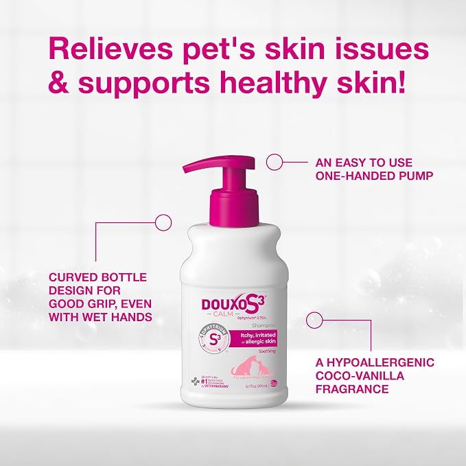 Douxo S3 Calm Dog Shampoo for Itchy Skin Relief, Dog Shampoo for Allergies and Itching, Soothes Itchy, Irritated or Allergic Skin For Dogs and Cats, 6.7 fl oz | Dog Shampoo for Allergies and Itching, Soothes Itchy, Irritated or Allergic Skin For Dogs a...