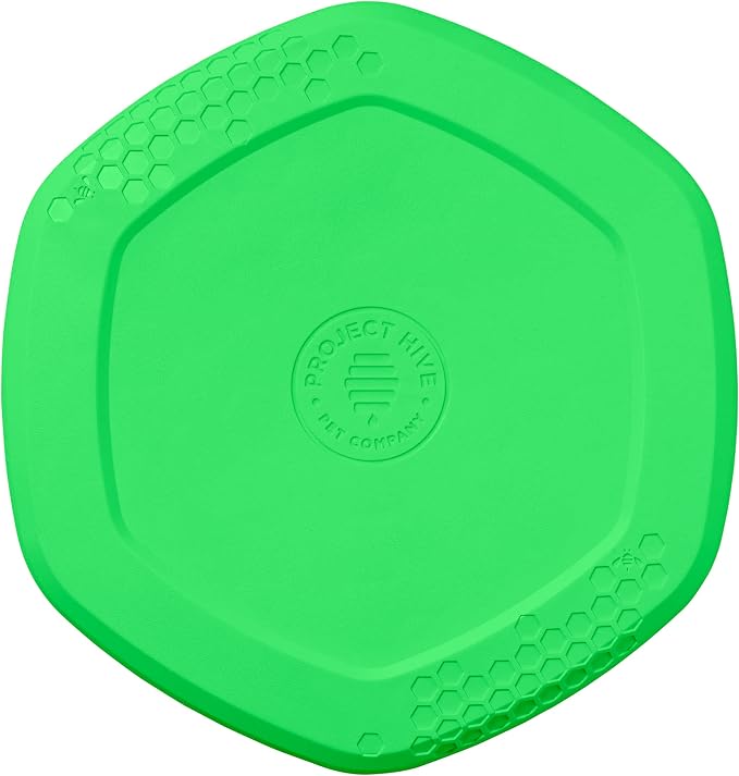 PROJECT HIVE ·PET COMPANY· Dog disc - Great for Fetch - Includes a Lick mat on Back - Floats in Water, Smooth Glide - Made in The USA (Tropical Coconut)