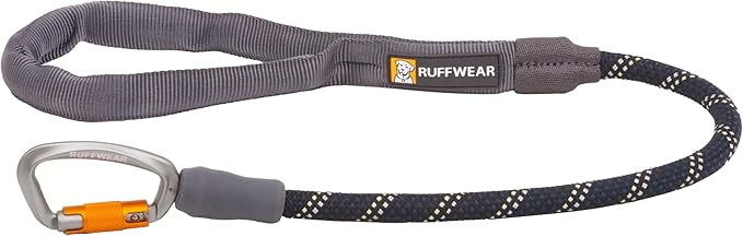 Ruffwear, Knot-a-Long Dog Leash, 30-inch Short Rope Lead, Obsidian Black