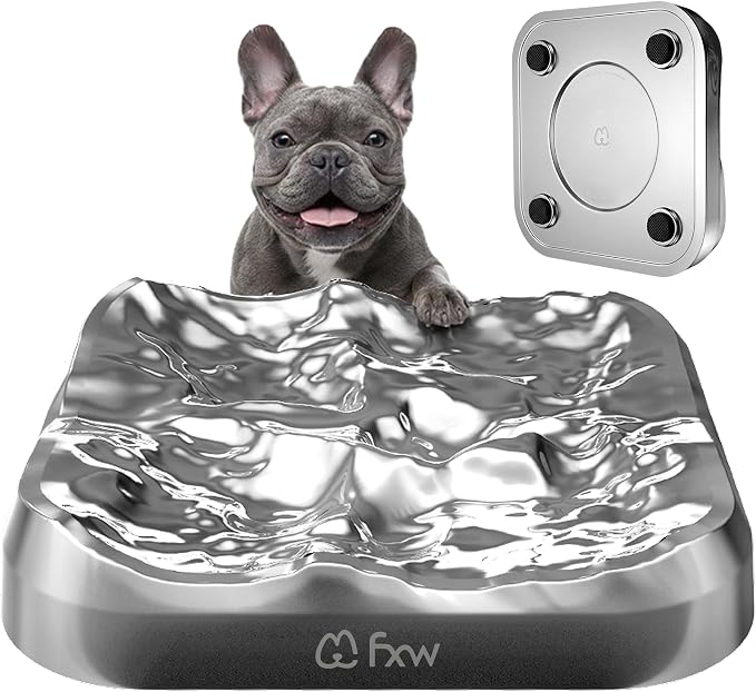 FXW IntoFlow Lick Mat, Premium Stainless Steel Dog Lick Pad, Durable Easy-Clean Textured Dog Enrichment Mat for Peanut Butter & Frozen Yogurt Treats | Patent Pending