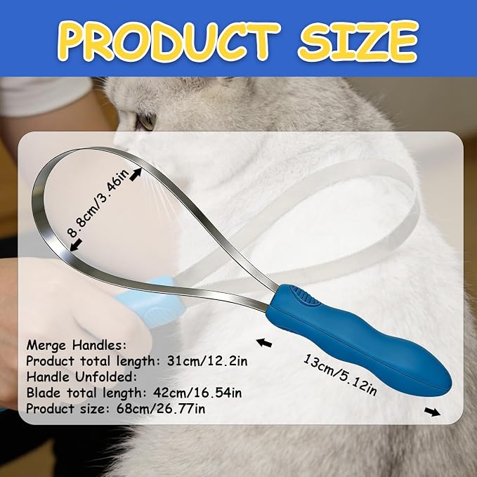Deshedding Tool Grooming Brush for Horse Dog Cat(Single Loop) | Horse Shedding Tool, Stainless Steel Shedding Blade for Horses & Dogs, Dog Shedding Brush for Double Coat Dogs
