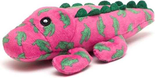 The Worthy Dog Al the Gator Plush Cat Toy – Soft Crinkle Catnip Toy with Organic Catnip for Interactive Play, Safe Non-Toxic Materials - Fuchsia, One Size