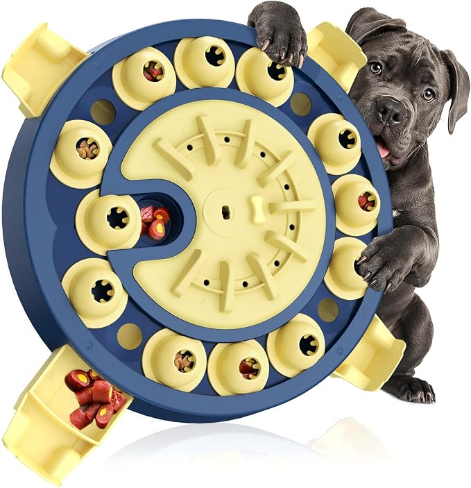 KADTC Dog Puzzle Toy, Large Size, 3 Levels of Step-by-Step Challenge 4 Ways to Play Beginner to Advanced Slow Feeder & Mental Stimulation for Smart Dogs Enrichment Toys