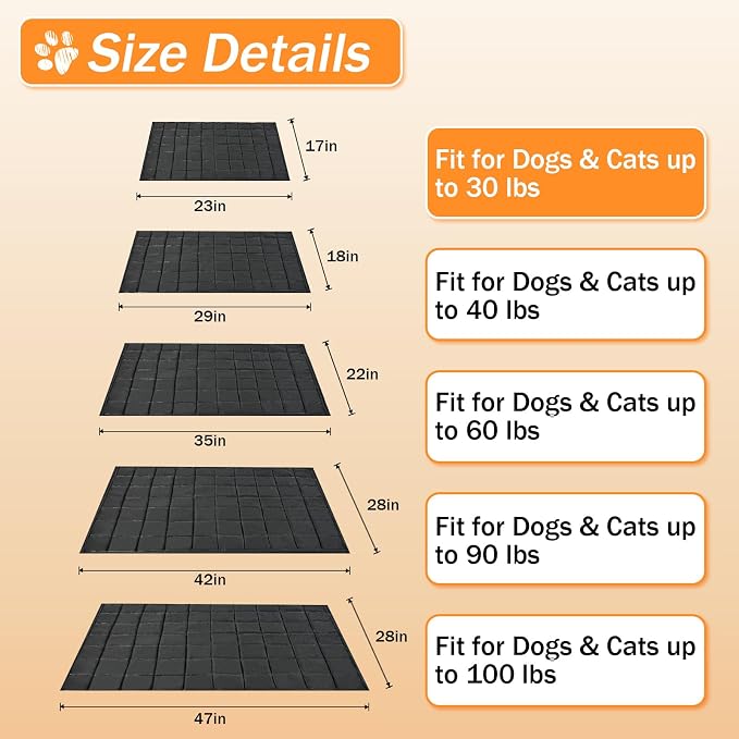 Chew Proof Dog Mat for Aggressive Chewers,17" x 23" Machine Washable Dog Crate Pad Quilted Mat, Ultra-Durable Indestructible Pad for Small Dogs, Black Kennel Pad (X-Small)