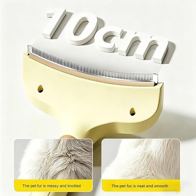 Professional Pet Deshedding Brush for Loose Undercoat Fur, Pet Grooming Comb for Long & Short Haired Dogs Cats, Gentle Skin Friendly