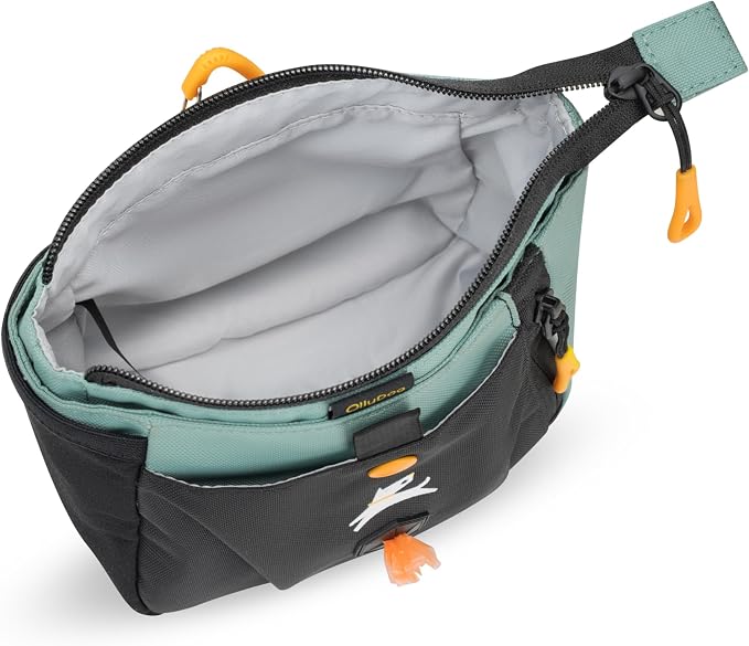 Backcountry Day Bag | Dog Training Treat Pouch | Eco-Friendly Recycled Fabric Fanny Pack with Zipper Closure, Built-in Poop Bag Dispenser & Adjustable Waist Belt (Surf)