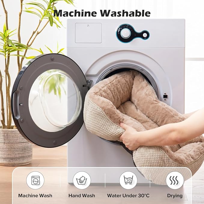 INVENHO Large Dog Beds Large Sized Dog, Washable Orthopedic Warming Soft Sleeping Durable with Anti-Slip Bottom