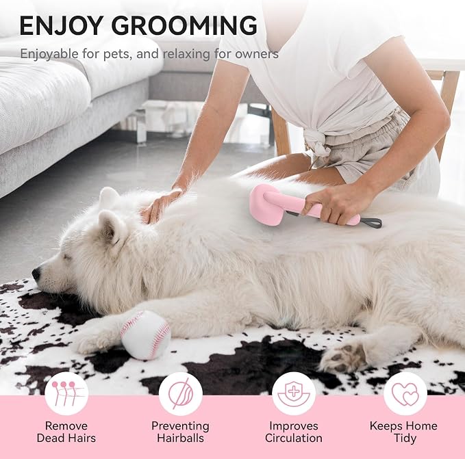 Aumuca Cat Brushes for Indoor Cats, Cat Hair Brush for Shedding, Cat Brush for Long or Short Haired Cats, Cat Grooming Deshedding Brush for Dog Kitten Horse Massage Removes Loose Fur