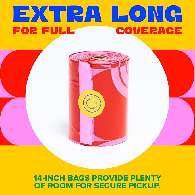 Poop Bags for Dogs 200 Count - 14" Extra Long Leak-Resistant Waste Bag Tissue Box - Unscented Extra Thick Poop Bag, Easy to Tear Dog Bags for Poop - Convenient Dispenser Box