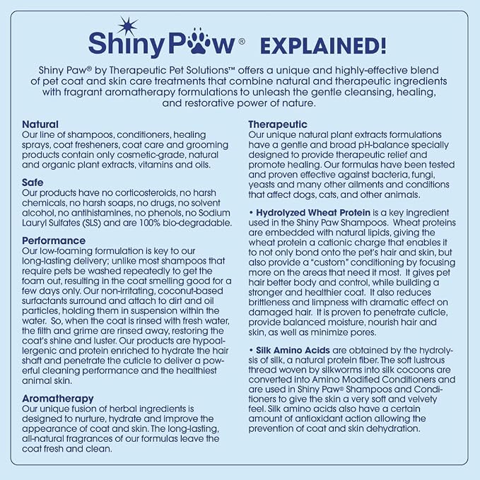 Dog Ear Cleaner Solution for Dogs & Cats 16 oz by Shiny Paw | Wintergreen, Camphor & Aloe – Gentle Ear Flush for Pets Health | Dog Ear Wash | Made in the USA