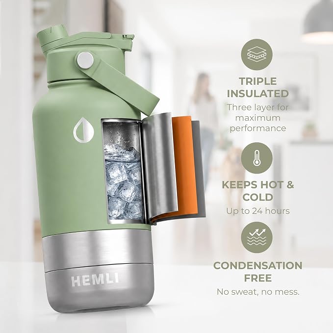 32 oz. Dog Water Bottle, Insulated Dog Travel Water Bottle, Stainless Steel Pet Water Bottle Dispenser Portable Food and Water Bowl for Dogs for Walking Dog Canteen Travel Kit