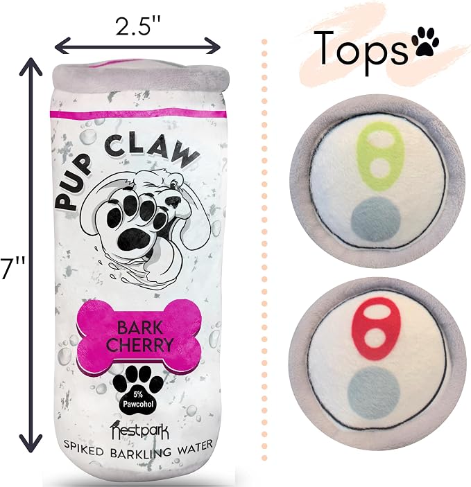 Nestpark Pup Claw Dog Toys - Funny Cute Plush Dog Toys with Squeaker and Crinkle - Parody Dog Toy (2 Pack) (Original Pack)