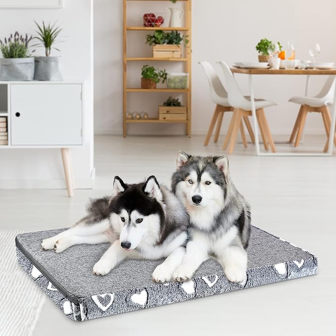 VANKEAN Reversible Cool/Warm Crate Mat Waterproof Washable Firm S-XXL Grey