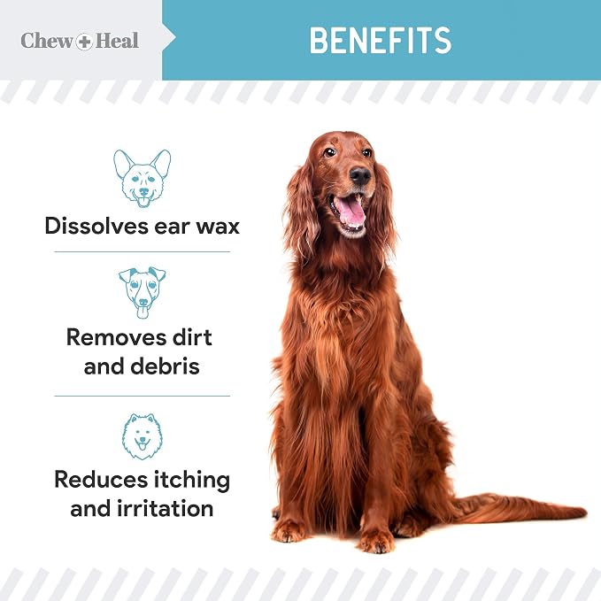 Dog Ear Cleaner Solution - 4 oz Dropper (2 Pack) - Pet Ear Wash Drops | For Preventing Infection and Removing Debris - Soothing Aloe, Witch Hazel, and Tea Tree Oil