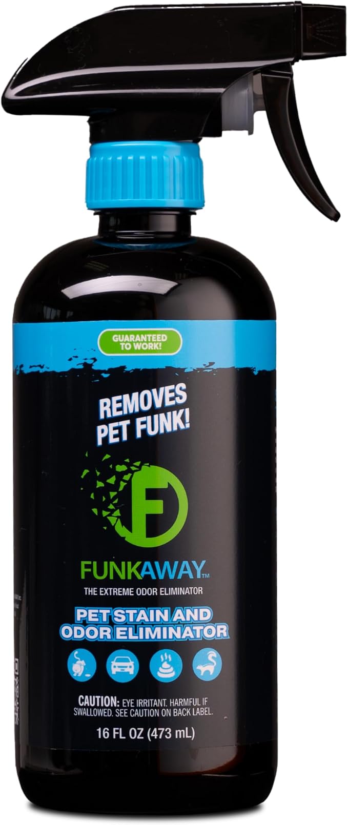 FunkAway Pet Stain & Odor Eliminator Spray, 16 oz., Fresh & Neutral Scent, The Extreme Pet Stain & Odor Eliminator for Houses, Cars, SUVs, RVs and Boats, Alcohol-Free Formula