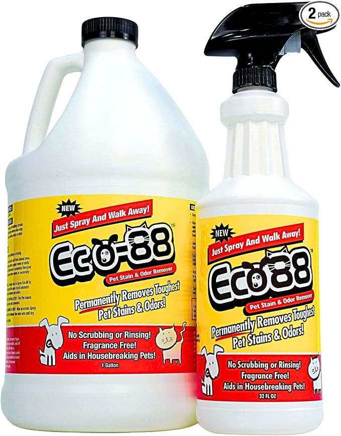 Pet Stain & Odor Remover - Starter Pack: 1 Quart + 1 Gallon