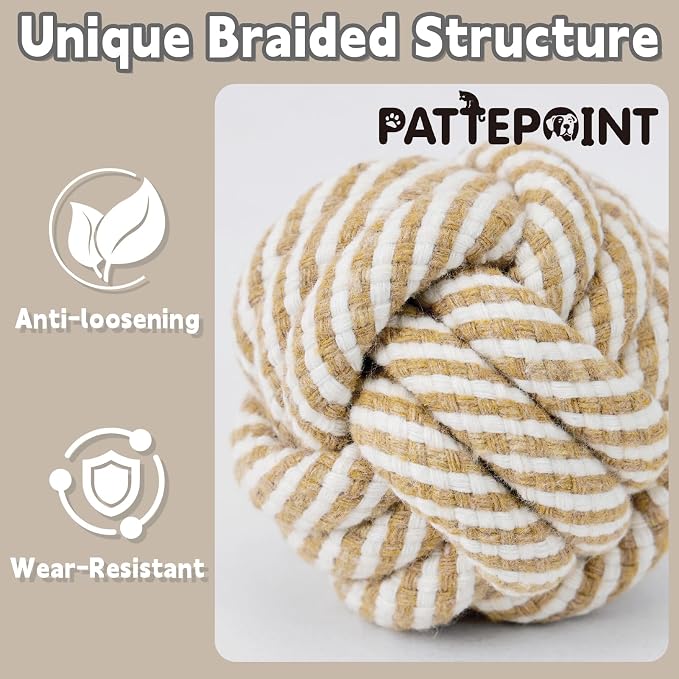 Dog Rope Toy for Small Dog 3pcs, Natural Chew Toys for Puppy, Medium & Small Dogs, Tug of War Rope for Puppies Clean & Relieve Teething