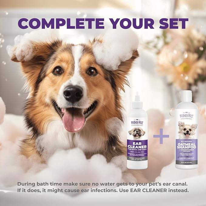 Dog Ear Cleaner – Gentle Pet Ear Wash for Routine Ear Hygiene For Dogs and Cats 8 oz