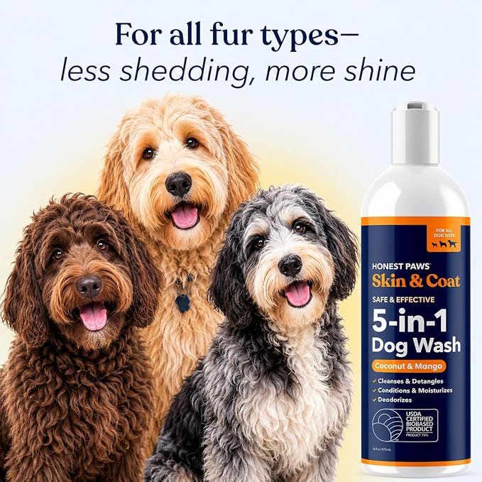 Coconut Mango Dog Shampoo and Conditioner, Puppy, Itchy Skin, Smelly Dogs | Itchy Skin Relief, Anti-Itch Dog Wash for Allergies, Puppy Shampoo and Conditioner, Sensitive Skin, Moisturizing