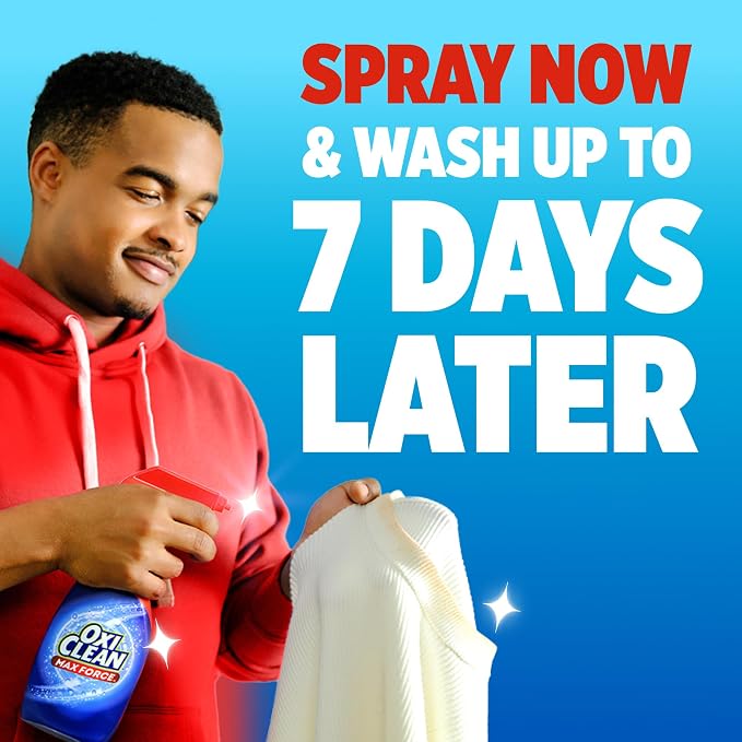 OxiClean Max Force Laundry Stain Remover Spray Refill, 48 fl oz (Pack of 4)