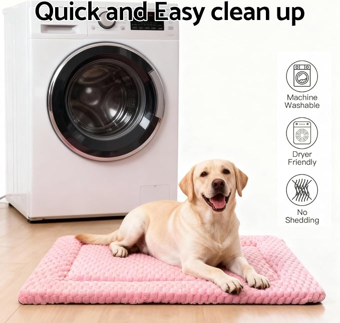 Dog Bed Mat - Reversible Dog Crate Bed Mats, Soft & Breathable Kennel Pad, Durable Crate Bed for Small Medium Large Dogs & Cats