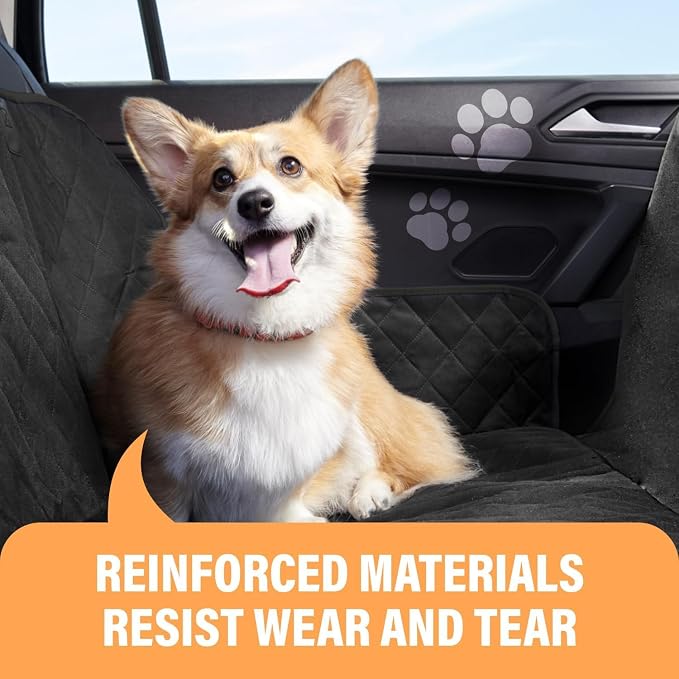 Active Pets Blue Standard Dog Car Hammock Back Seat Cover, Waterproof Backseat Cover Protector for Truck Bench Rear of Sedans or SUVs, Essential Pet Supplies Vacuum or Wipe Clean, Machine Washable