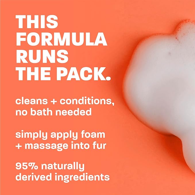 TropiClean No Rinse Waterless Dog Shampoo, Papaya & Coconut Scent, 7.4oz