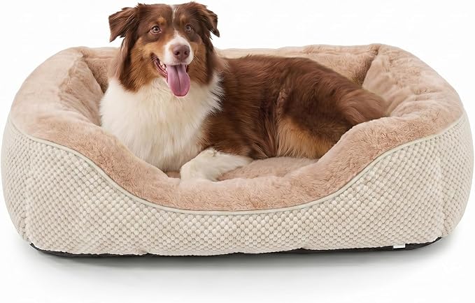 INVENHO Large Dog Beds Large Sized Dog, Washable Orthopedic Warming Soft Sleeping Durable with Anti-Slip Bottom
