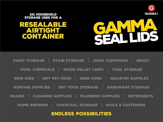 GAMMA2 Gamma Seal Lid - Pet Food Storage Container Lids - Fits 3.5, 5, 6, & 7 Gallon Buckets, Green, Made in USA