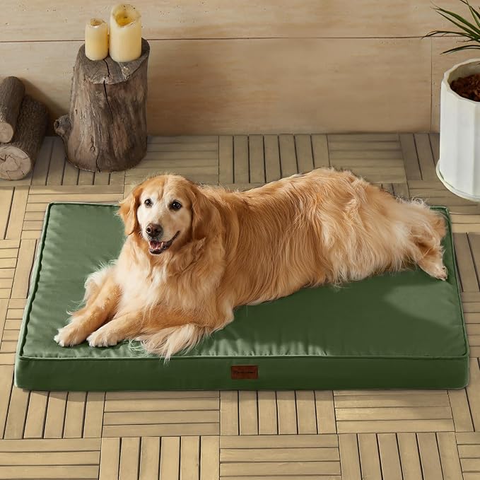 BFPETHOME Outdoor Waterproof Dog Bed for Large Dogs, Washable Cover, 42" | Outdoor & Indoor Use, Waterproof, For Medium, Large, Extra Large Dogs, Orthopedic, Egg Crate Foam, Up to 90 lbs