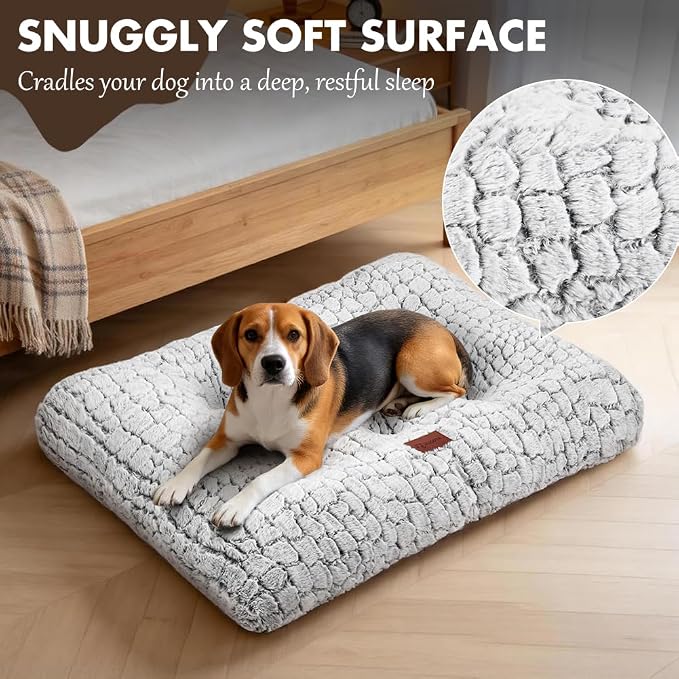 Dog Bed Crate Pad Plush Dog Crate Mat for Small Medium Large Dogs Soft Dog Bed Anti Slip Fulffy Comfy Kennel Pad