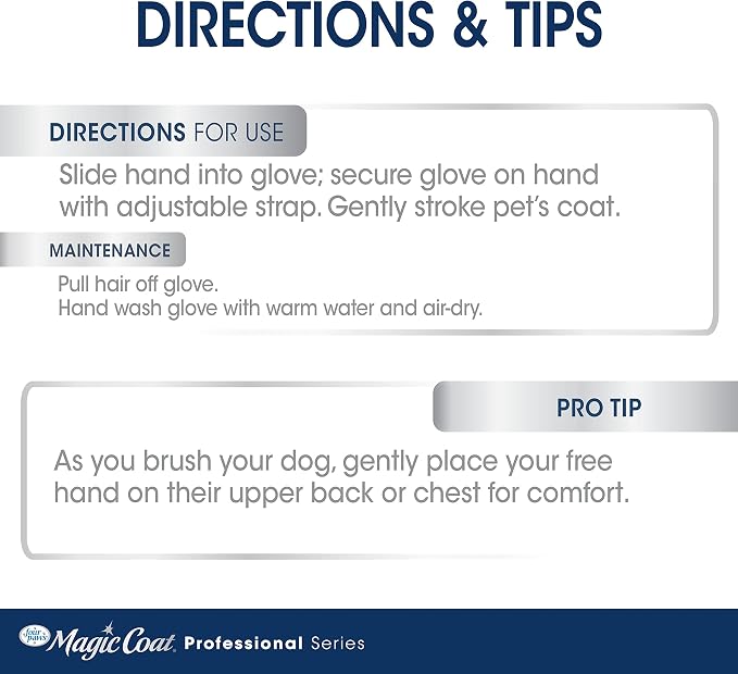 Four Paws Magic Coat Professional Series Comfort Tips Deluxe Dog Grooming Glove (Pack of 2)