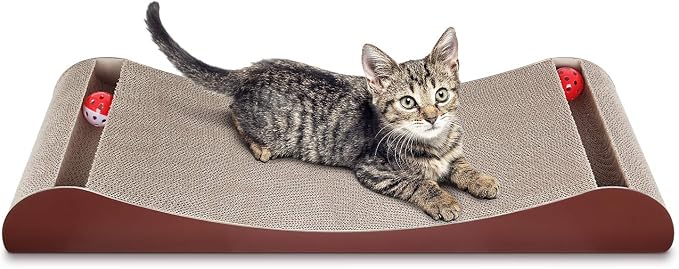 FluffyDream Cat Scratcher Cardboard Lounge Bed, Cat Scratching Pad, Pet Lounger (Lounge Bed)