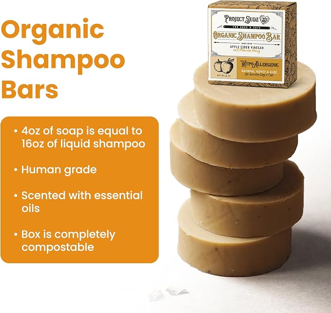Project Sudz Oatmeal and Honey Dog Shampoo Bar | Hypoallergenic | Sensitive Coat | Big Dogs and Puppies Too (2)