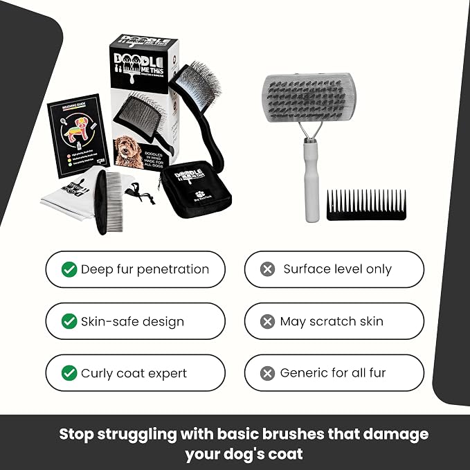Slicker Dog Brush - Detangle - Large, Black