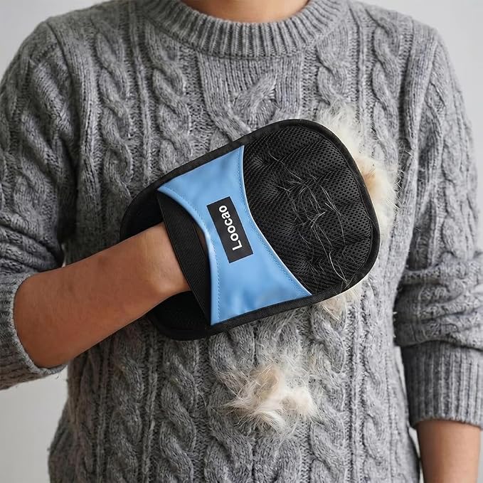 Pet Hair Remover, for Cats & Dogs, Reusable Five-Finger Electrostatic Pet Hair Removal Gloves for Furniture, Couch, Carpet, Car Seat, Laundry & Clothing,2 Pack
