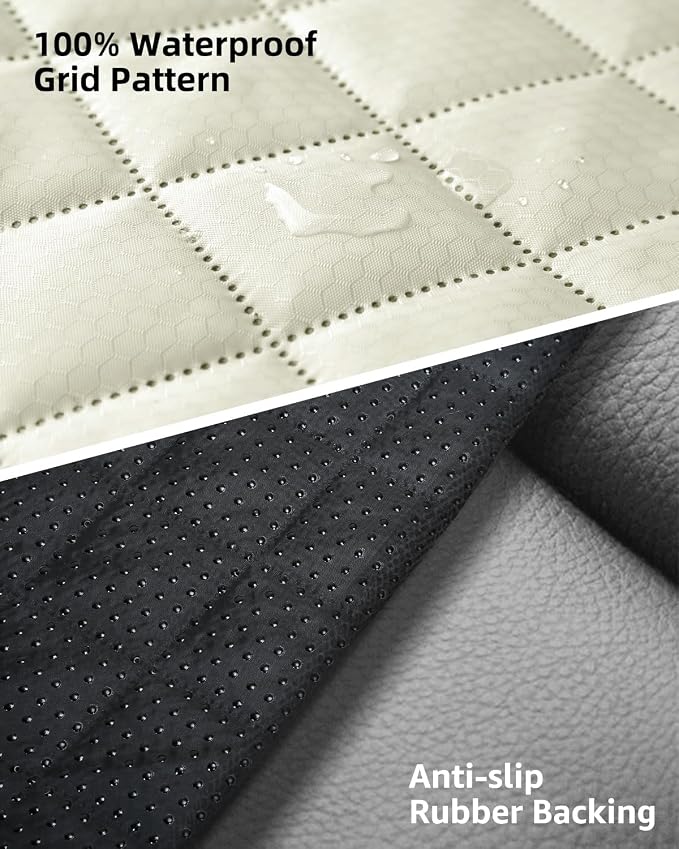 PETICON Waterproof Scratchproof Pet Bench Seat Covers for Cars, SUVs, Nonslip Durable Back Seat Cover for Dogs, 600D Oxford Fabric, Machine Washable