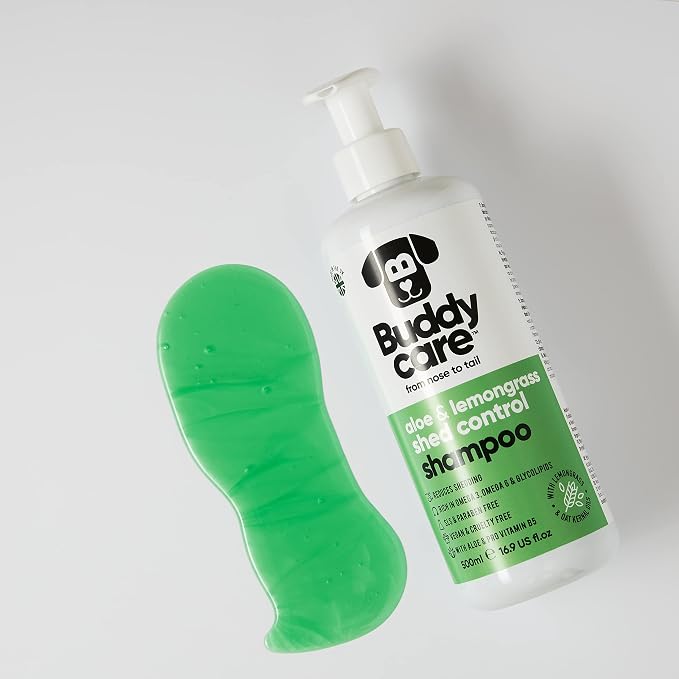 Buddycare Shed Control Dog Shampoo Aloe & Lemongrass Scented | with Aloe Vera and Pro Vitamin B5 (50.72oz)
