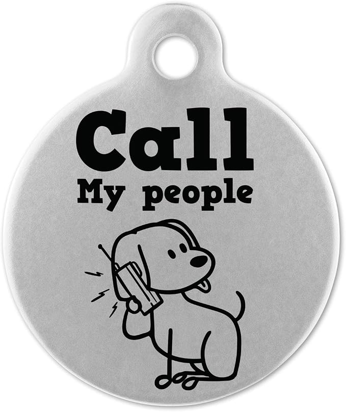 If It Barks - Engraved Pet ID Tags for Dogs - Personalized Stainless Steel Identification Tags - Custom Name Tag Attachment - Made in USA, Call My People