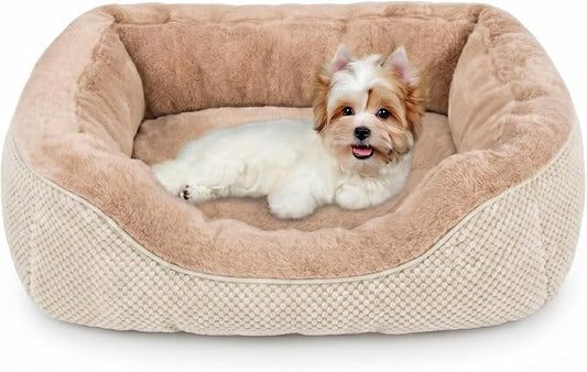 INVENHO Small Dog Bed for Small Dogs, Orthopedic Warming Soft Calming Sleeping Durable with Anti-Slip Bottom