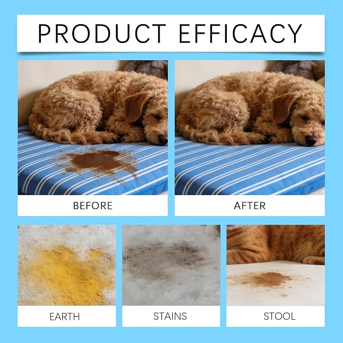 Pet Stain & Strong Odor Eliminator, Dog Cat Pee Urine Destroyer - 5oz | Cleaner Spray for Pet Stain Remover, Urine, Poop, Pee, Deodorizer for Carpet, Upholstery, Air Freshener in Home & Car