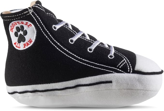 Dog Diggin Designs Dogverse All Paw Sneakers Plush Dog Toy | Luxury-Inspired Parody Designer Sneaker with Squeaker, Soft Plush Fashion Dog Toy – Street-Style Play Essential