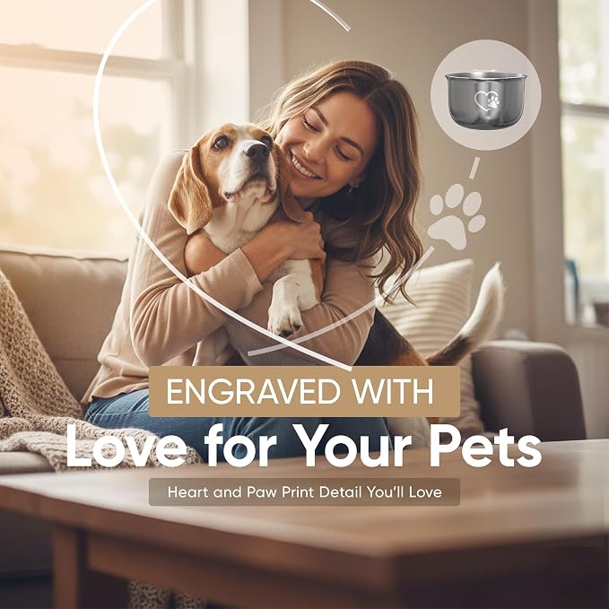 Color Up 1 Cup Pet Food Scoop – Stainless Steel Dog Food Scoop Cup (16 Tbsp) – Heavy-Duty, Rust-Resistant Measuring Scoop for Dogs, Cats, Birds & Rabbits – Ideal for Dry Food & Treats
