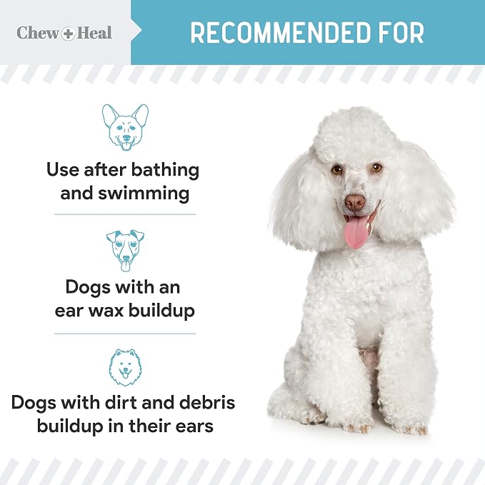 Dog Ear Cleaner Solution - 4 oz Dropper (2 Pack) - Pet Ear Wash Drops | For Preventing Infection and Removing Debris - Soothing Aloe, Witch Hazel, and Tea Tree Oil
