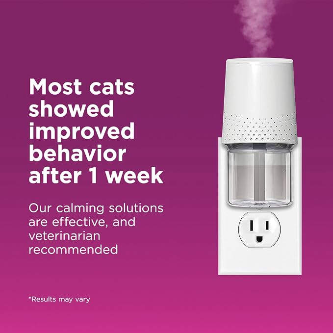 Comfort Zone Cat Calming 2 Room Kit, 2 Diffusers & 2 Refills | Refillable diffuser, Reduces cat stress & urine marking & scratching, drug & fragrance free, expert recommended, 24/7 calming
