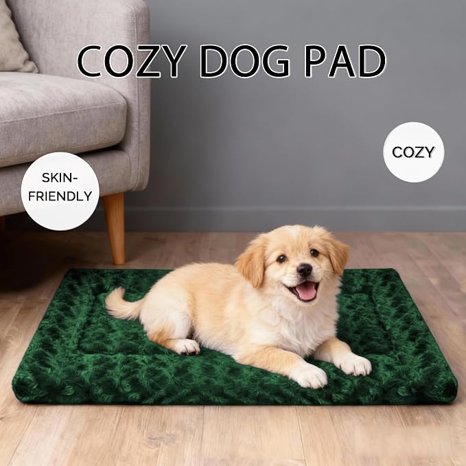 Soft Reversible Dog Mat - Dual-Sided Design for All Seasons - Machine Washable for Crates, Travel, and Home