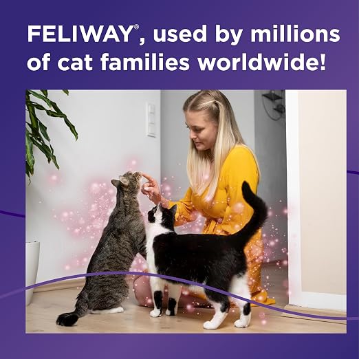 FELIWAY MultiCat 30 Day Cat Calming Plug in Pheromone Diffuser Starter Kit,48ml - Helps Reduce Conflicts and Signs of Tension in Multi-Cat Households,(Pack of 2)