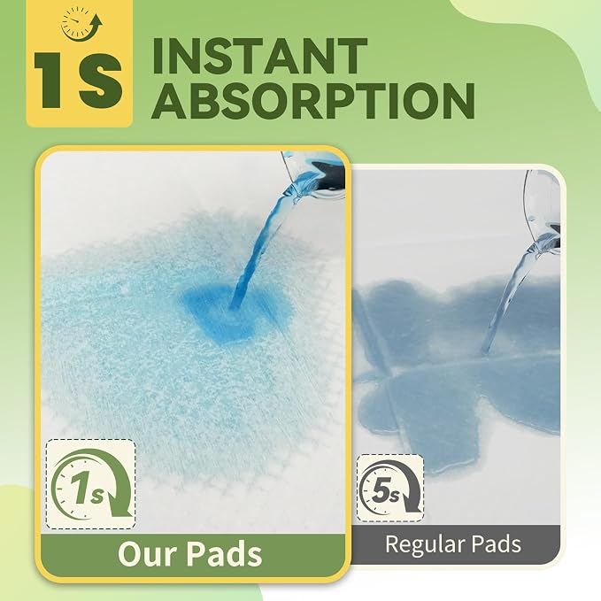 IMMCUTE 100 Count Premium Puppy Pads, 22"x23" Dog Pee Pads – Ultra-Soft Heat-Sealed, 6-Layer Leak-Proof & Super Absorbent Potty Training Pads for Dogs, Cats, Pets | Crate Training & Indoor Use, Blue
