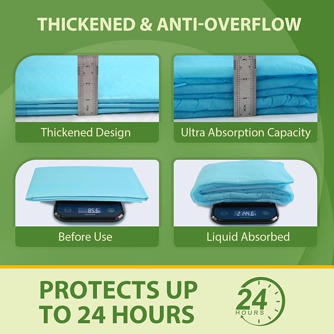 DEEP DEAR Extra Large Dog Pads 28"x34", 30 Count Thicker Puppy Pads XL, Super Absorbent Pee Pads for Dogs, Disposable Incontience Underpads for Doggies, Cats, Rabbits, Pups, Leak-Proof Pet Potty Mats